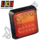 LED Autolamps 80BSTIME Multivolt 80mm Square Stop / Tail Indicator Light