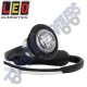 LED Autolamps 181WME Multivolt Small Round White Front Marker Light