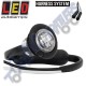 LED Autolamps 181WME2P Multivolt Small Round White Front Marker Light for Harness