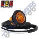 LED Autolamps 181AME Multivolt Small Round Amber Side Marker Light