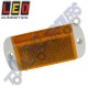 LED Autolamps 44WAME Multivolt Amber Side Low Profile Marker Light (White Surround)